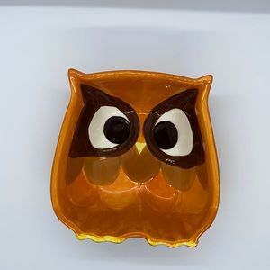 Owl Bowl/Catch-all, Orange & Brown